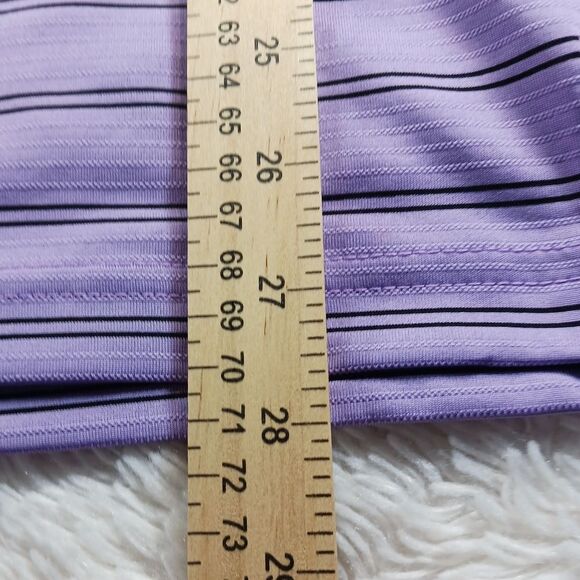 Pro- Tour Cool Play Men's XL 3 Button  Golf Polo Shirt. Lavender Stripe. Logo. - Picture 11 of 11
